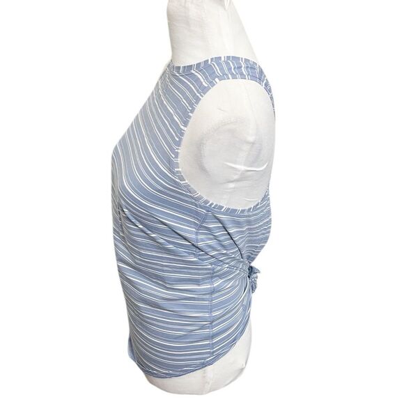 Lululemon Striped All Tied Up Open Back Sleeveless Tank Top Stretch Gray Size 4 - Picture 3 of 9